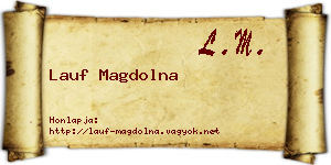 Lauf Magdolna névjegykártya