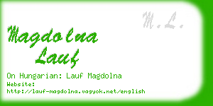 magdolna lauf business card